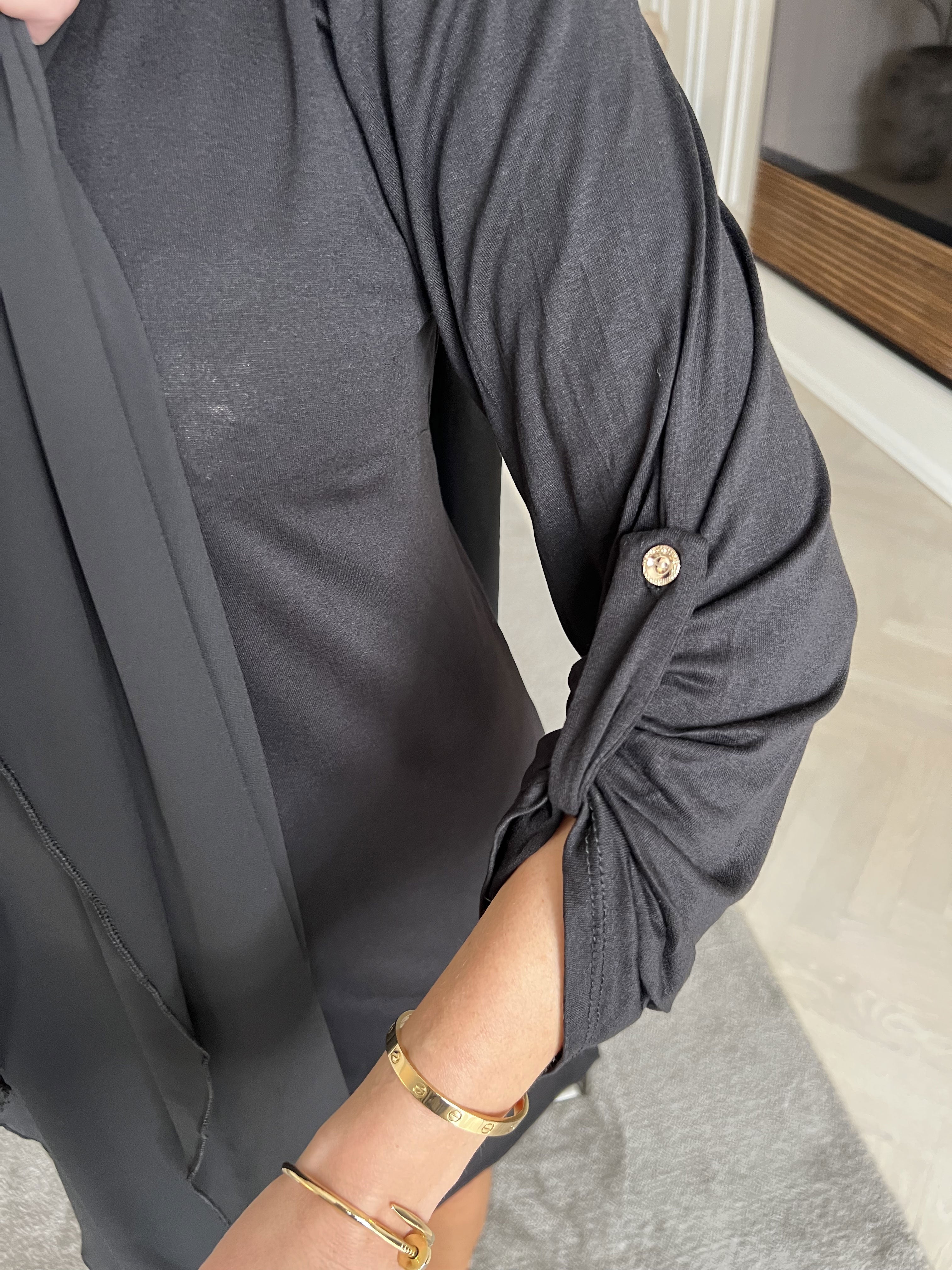 Kenya Long Sleeve - Tunikakjole med chiffonlag